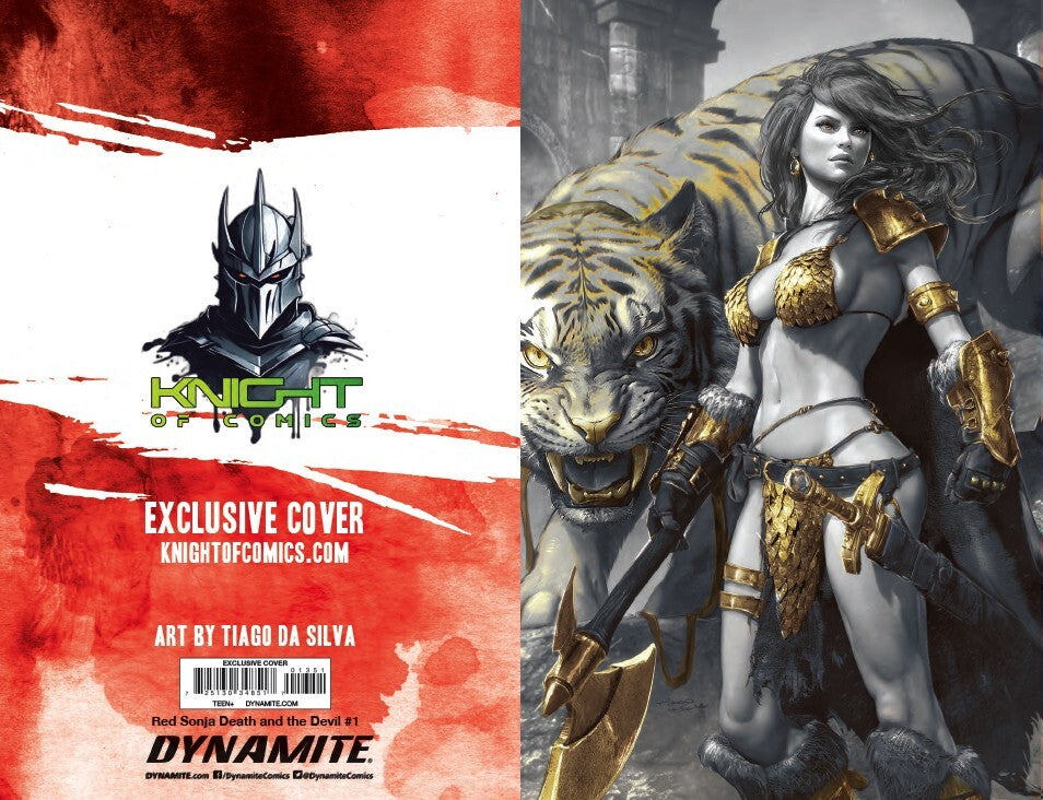 RED SONJA DEATH AND THE DEVIL #1 - TIAGO DA SILVA COVER B +COA LTD 200 NM+