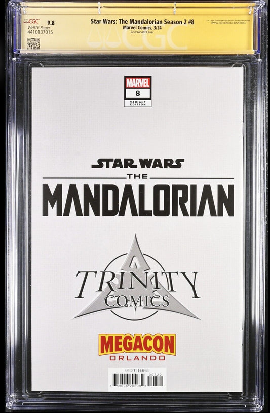 STAR WARS THE MANDALORIAN SEASON 2 #8 - E.M. GIST VIRGIN MEGACON SIGNED CGC 9.8