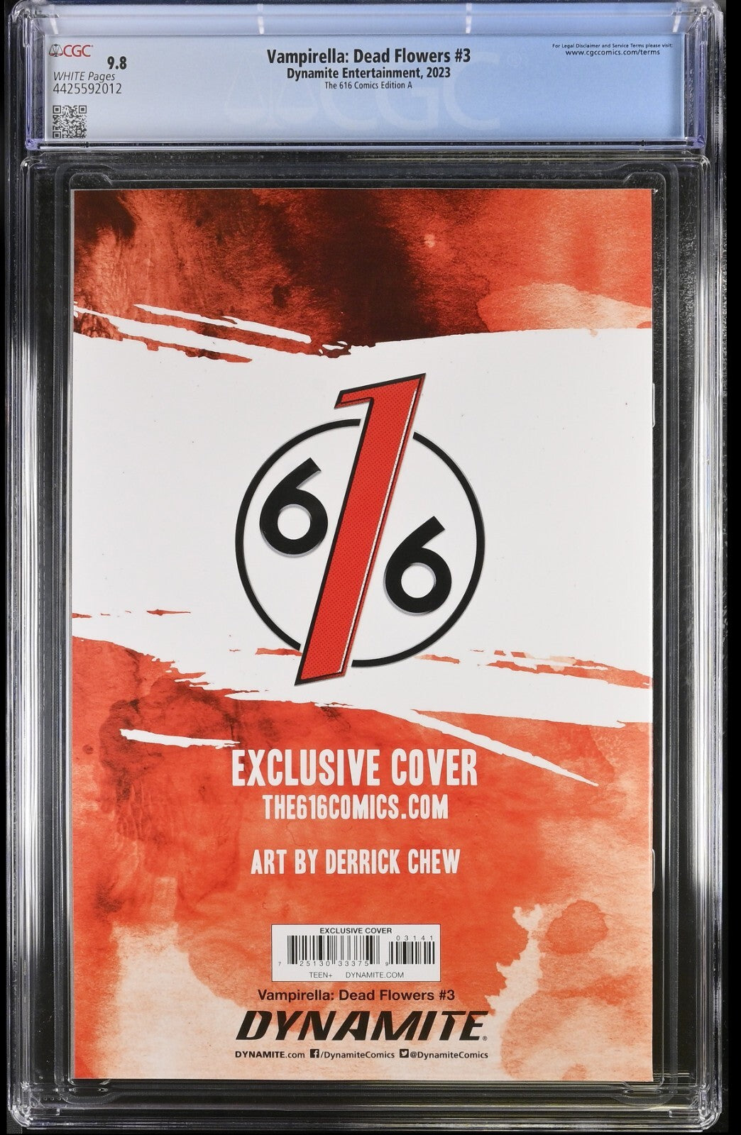 VAMPIRELLA DEAD FLOWERS #3 - DERRICK CHEW VIRGIN EXCLUSIVE COVER A CGC 9.8