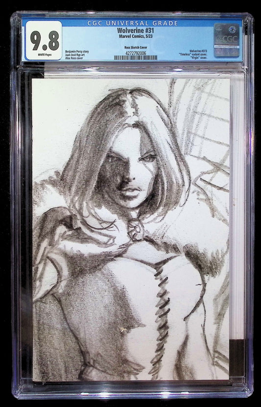 WOLVERINE #31 - ALEX ROSS TIMELESS SKETCH VARIANT OF EMMA FROST CGC 9.8