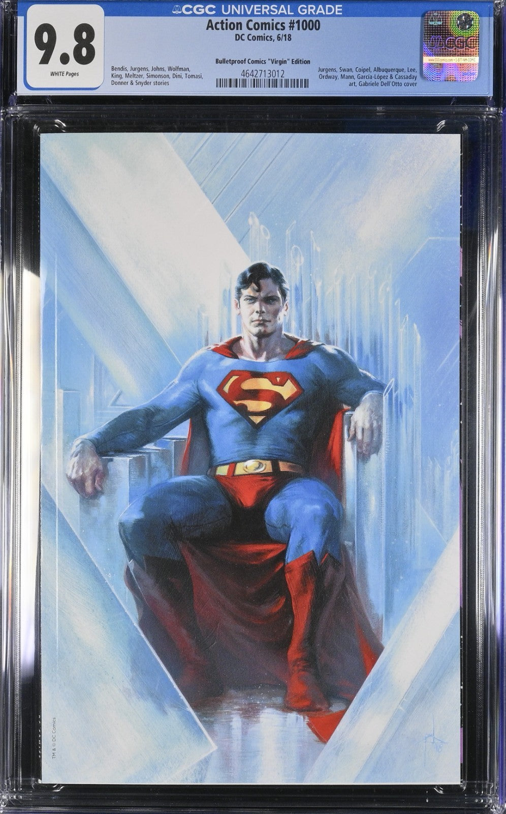 ACTION COMICS #1000 - GABRIELE DELL'OTTO VIRGIN VARIANT CGC 9.8