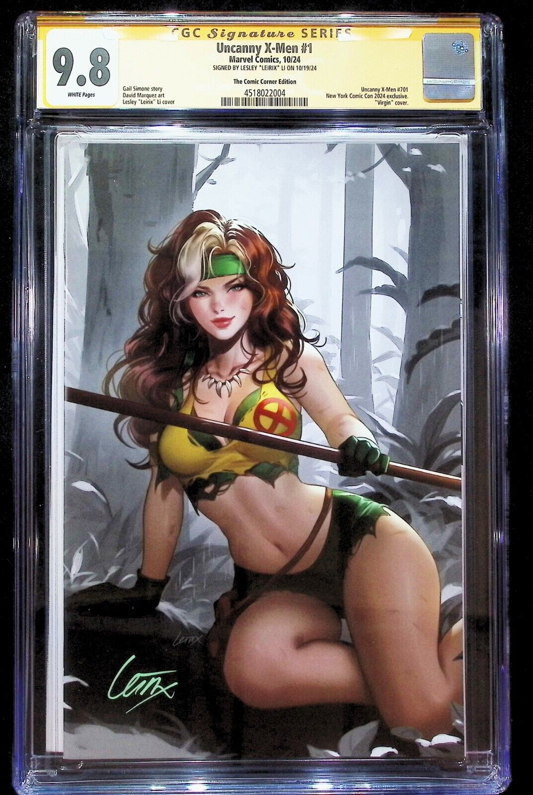 UNCANNY XMEN #1 - LESLEY LEIRIX LI NYCC 2024 EXCLUSIVE VARIANT SIGNED CGC 9.8