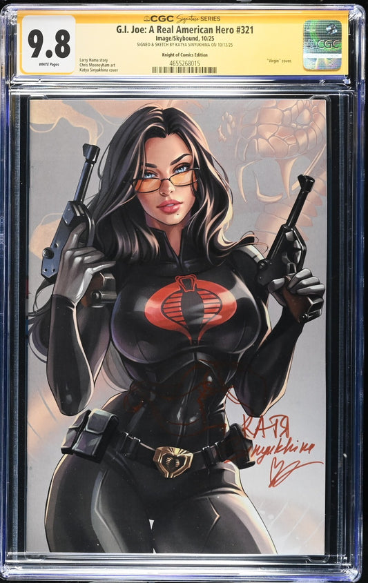 GI JOE #321 - KATYA SINYUKHINA VIRGIN VARIANT NYCC 2025 SIGNED & SKETCH CGC 9.8