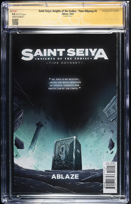 SAINT SEIYA KNIGHT OF THE ZODIAC #1 LEIRIX LI VIRGIN RATIO 1:40 SIGNED CGC 9.8