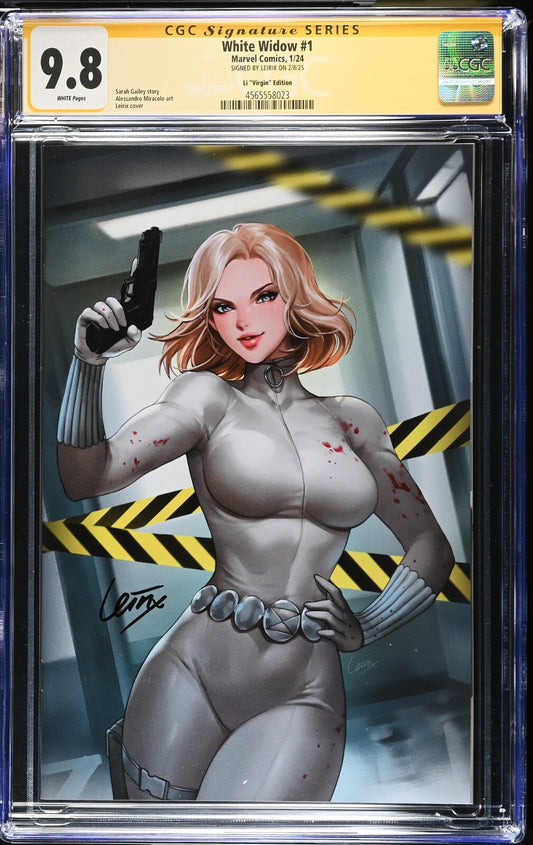WHITE WIDOW #1 - LEIRIX LI VIRGIN VARIANT RATIO 1:50 SIGNED CGC 9.8