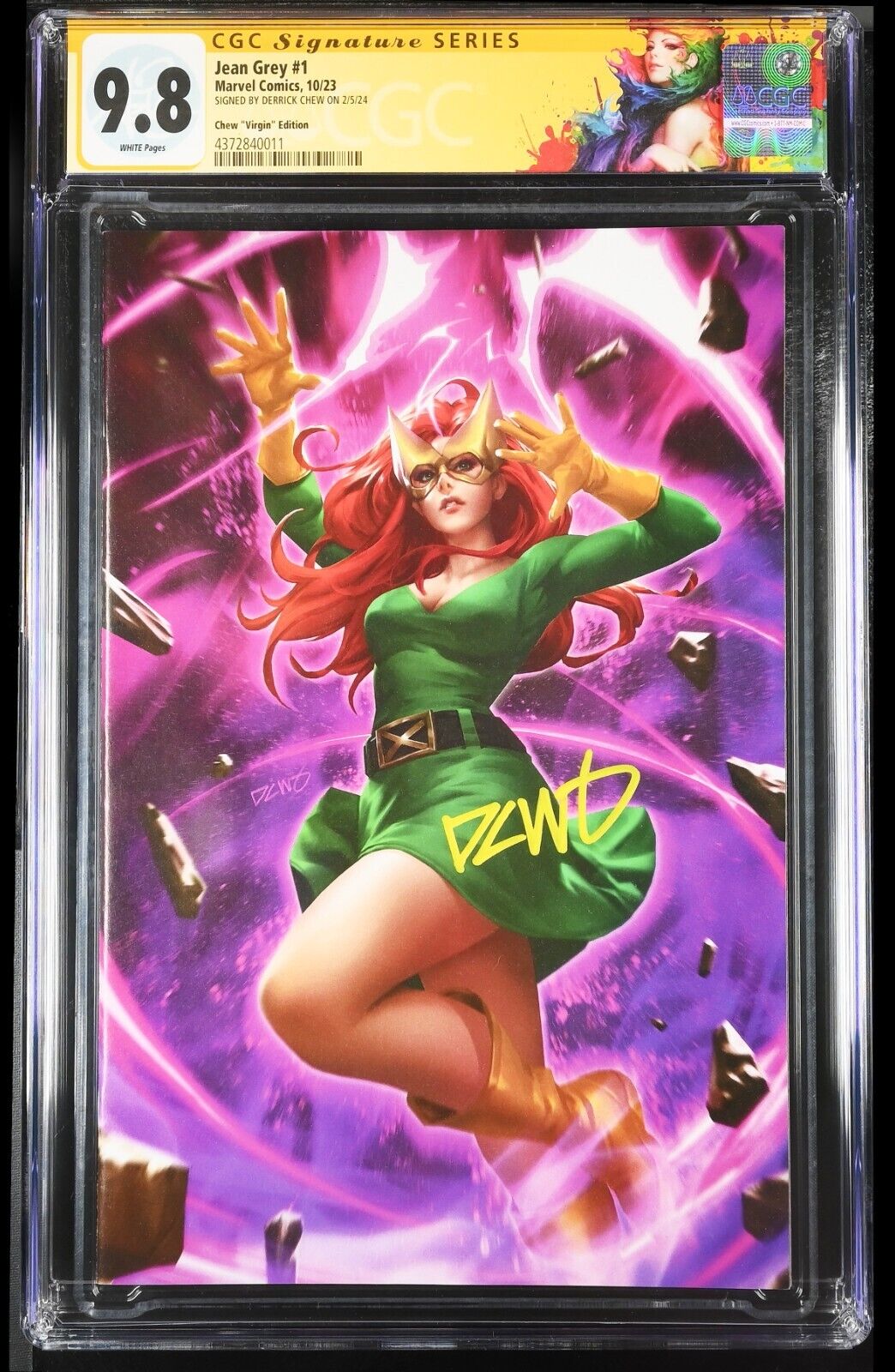 JEAN GREY #1 - DERRICK CHEW VIRGIN VARIANT EXCLUSIVE SIGNED CGC 9.8