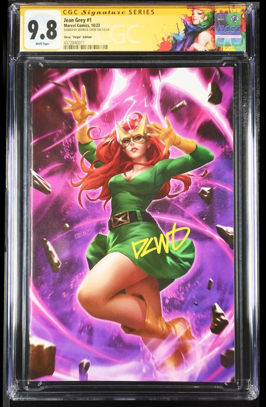 JEAN GREY #1 - DERRICK CHEW VIRGIN VARIANT EXCLUSIVE SIGNED CGC 9.8