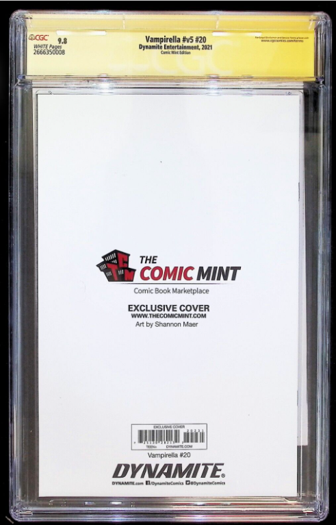 VAMPIRELLA #20 - SHANNON MAER VIRGIN VARIANT EXCLUSIVE SIGNED CGC 9.8