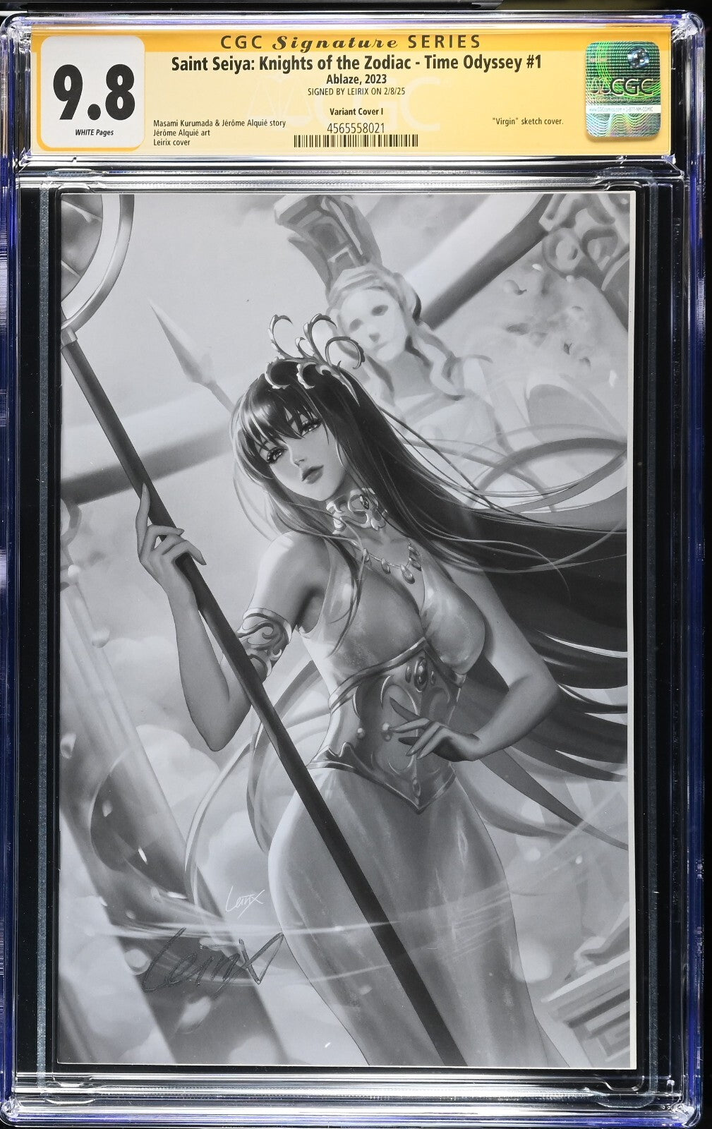 SAINT SEIYA KNIGHT OF THE ZODIAC #1 LEIRIX LI VIRGIN RATIO 1:40 SIGNED CGC 9.8