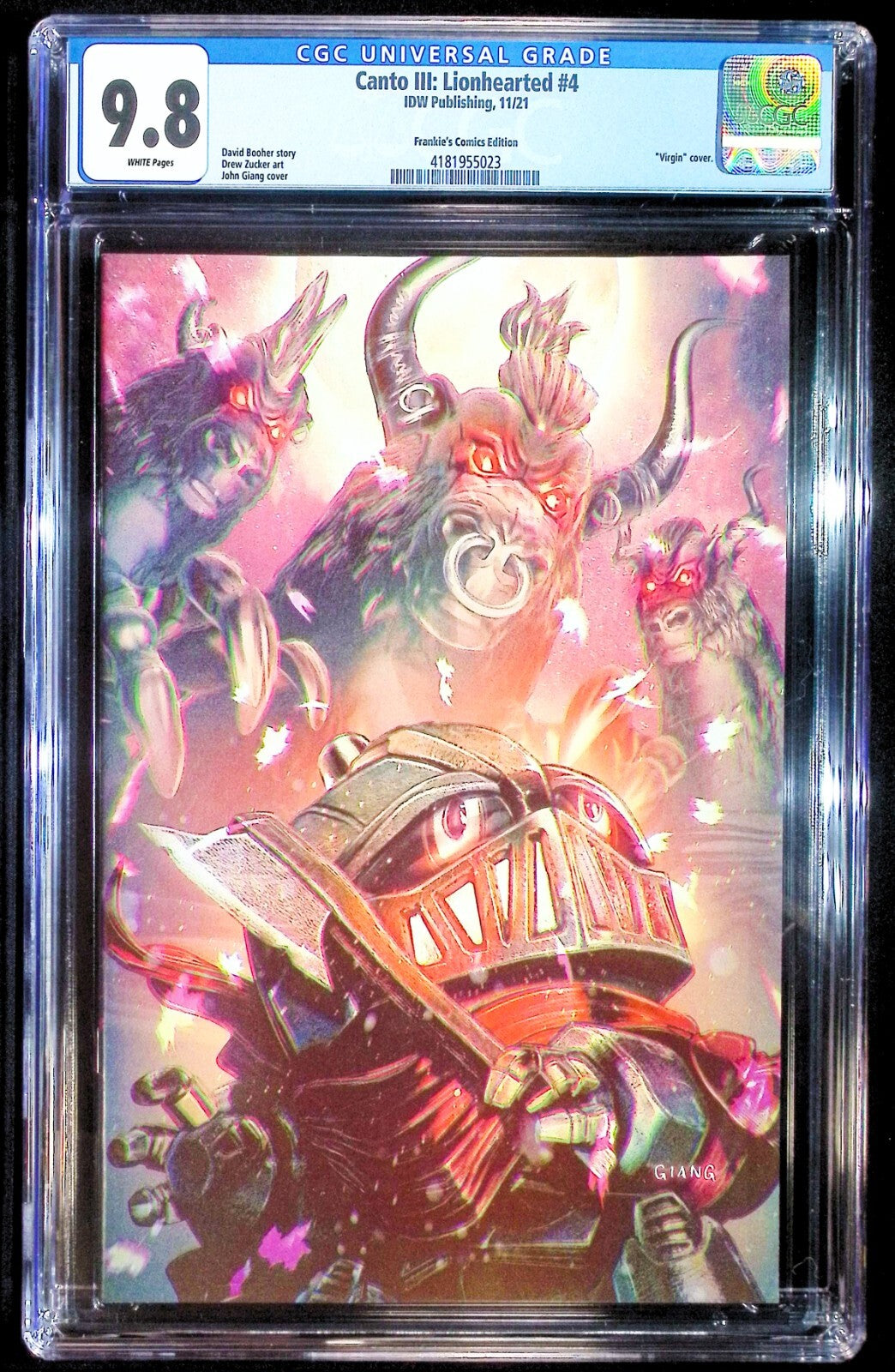 CANTO III LIONHEARTED #4 - JOHN GIANG VIRGIN VARIANT EDITION 2021 CGC 9.8 NM/M