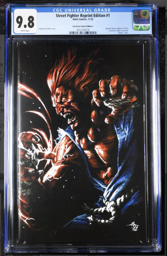 STREET FIGHTER REPRINT EDITION #1 - DELL'OTTO VIRGIN +COA LTD 500 CGC 9.8