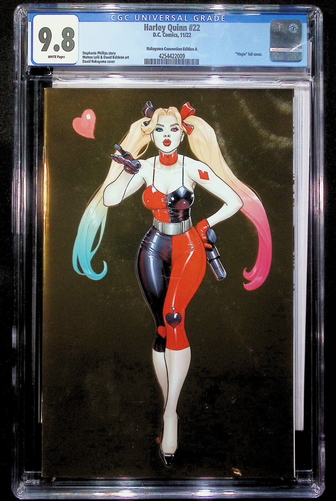 HARLEY QUINN #22 - DAVID NAKAYAMA GOLD FOIL VIRGIN VARIANT NYCC 2022 CGC 9.8