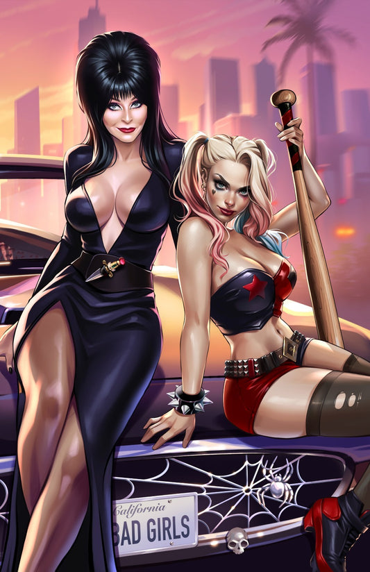 HARLEY QUINN X ELVIRA #1 - KATYA SINYUKHINA COVER A WRAPAROUND NYCC 2025