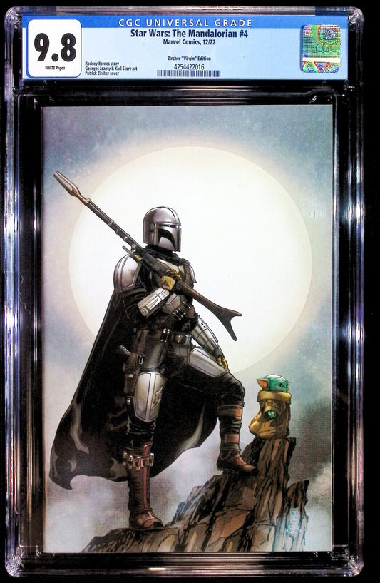 STAR WARS THE MANDALORIAN #4 - PATCH ZIRCHER VIRGIN VARIANT 🔑KEY 2022 CGC 9.8