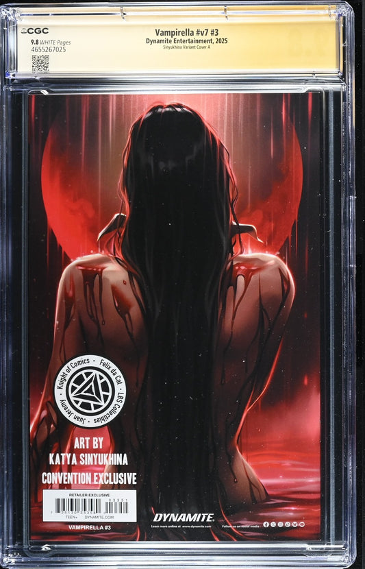 VAMPIRELLA #3 - KATYA SINYYUKHINA VIRGIN VARIANT SIGNED & REMARK CGC 9.8