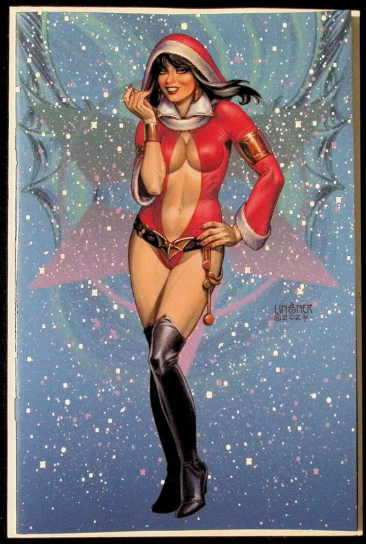 VAMPIRELLA HELLIDAY 2024 SPECIAL #1 LINSNER VIRGIN VARIANT INCENTIVE 1:25 RATIO