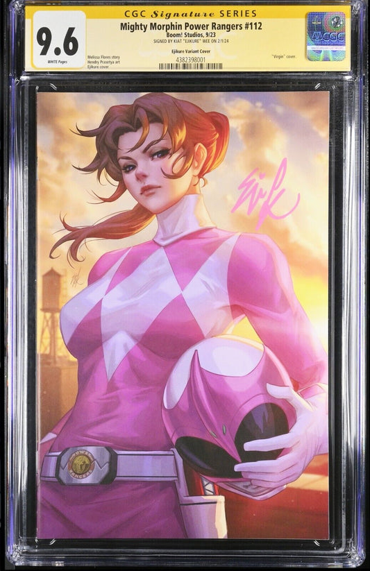 MIGHTY MORPHIN POWER RANGERS #112 - EJIKURE VIRGIN VARIANT SIGNED CGC 9.6