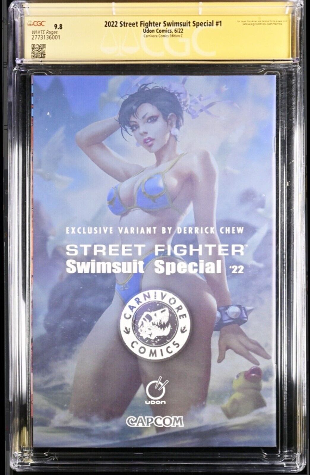 STREET FIGHTER SWIMSUIT SPECIAL 2022 #1 - CHEW VIRGIN +COA SIGNED CGC 9.8