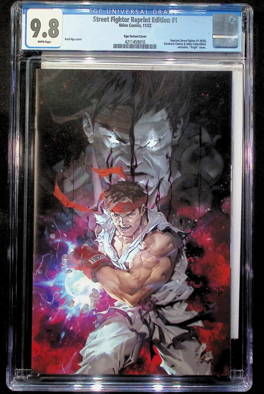 STREET FIGHTER REPRINT EDITION #1 - KAEL NGU VIRGIN VARIANT +COA CGC 9.8
