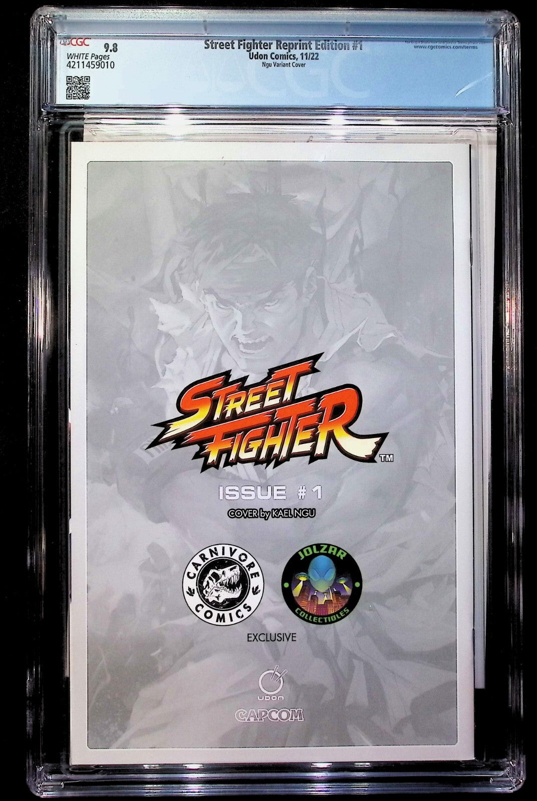 STREET FIGHTER REPRINT EDITION #1 - KAEL NGU VIRGIN VARIANT +COA CGC 9.8