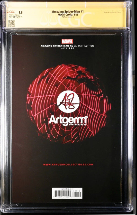 AMAZING SPIDER-MAN #1 - ARTGERM VIRGIN VARIANT A +COA LTD 1500 SIGNED CGC 9.8