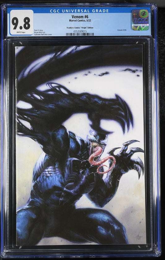 VENOM #6 - GABRIELE DELLOTTO VIRGIN VARIANT MARVEL COMICS 2022 CGC 9.8