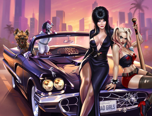 HARLEY QUINN X ELVIRA #1 - KATYA SINYUKHINA COVER A WRAPAROUND NYCC 2025