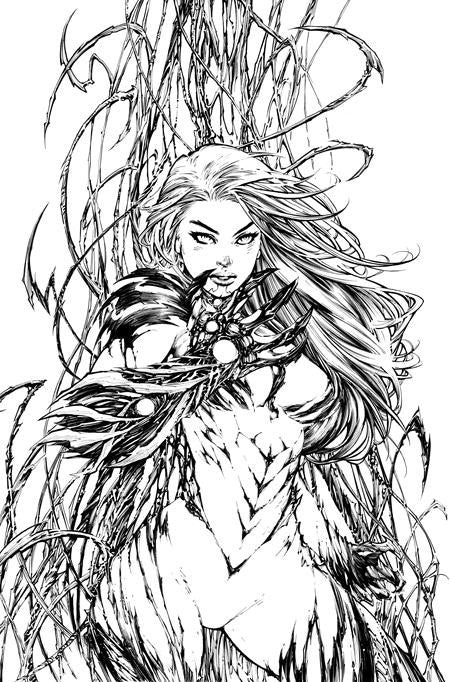 WITCHBLADE #19 - ED BENES & RICHARD FRIEND COVER D B&W VARIANT RATIO 1:50