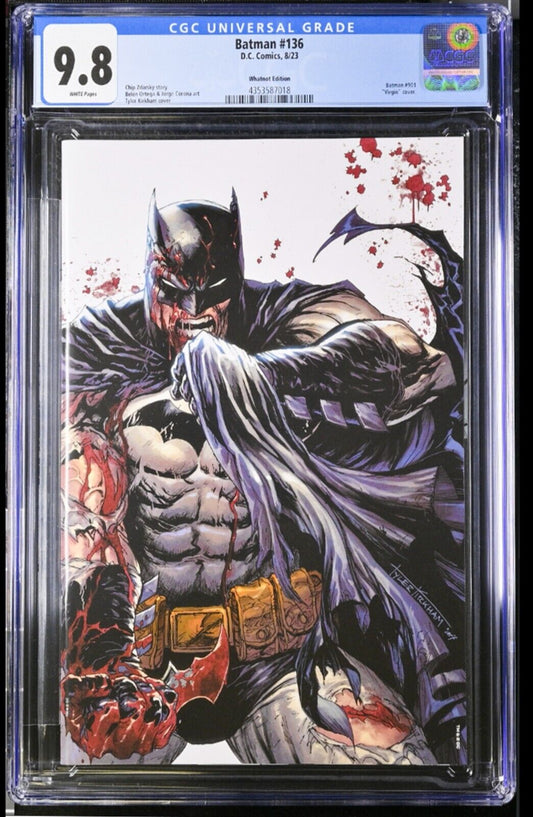 BATMAN #136 - TYLER KIRKHAM BATTLE DAMAGE VIRGIN VARIANT 🔑KEY DC CGC 9.8 NM/M