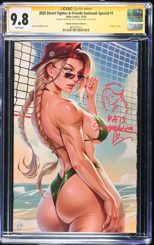 2025 STREET FIGHTER & SWIMSUIT SPECIAL #1 - SINYUKHINA SIGNED & SKETCH CGC 9.8