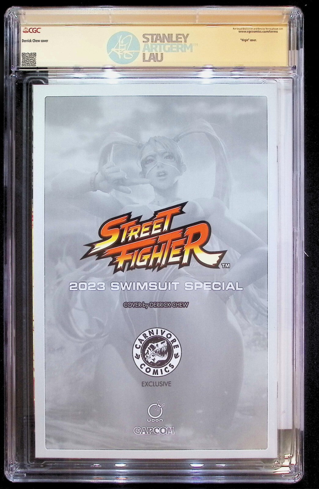 STREET FIGHTER SWIMSUIT SPECIAL 2023 #1 - CHEW VIRGIN +COA +LABEL SIGNED CGC 9.8