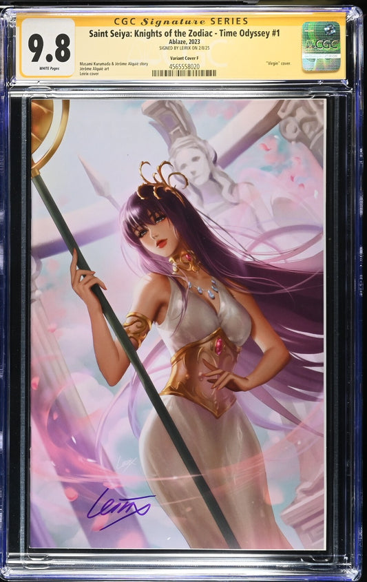 SAINT SEIYA KNIGHT OF THE ZODIAC #1 LEIRIX LI VIRGIN VARIANT SIGNED CGC 9.8