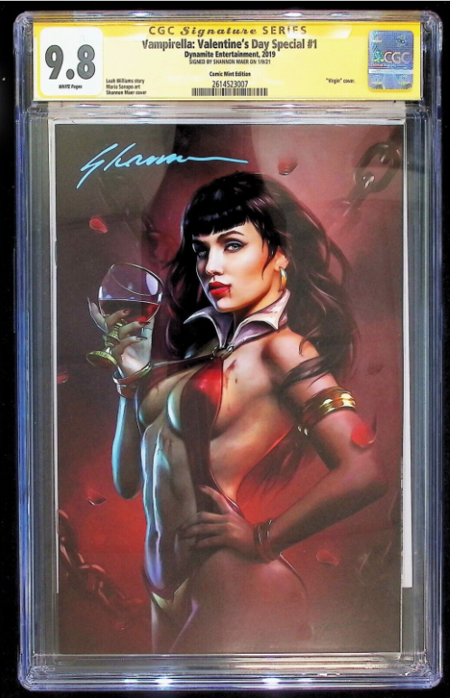 VAMPIRELLA VALENTINE'S DAY SPECIAL #1 - SHANNON MAER VIRGIN SIGNED CGC 9.8
