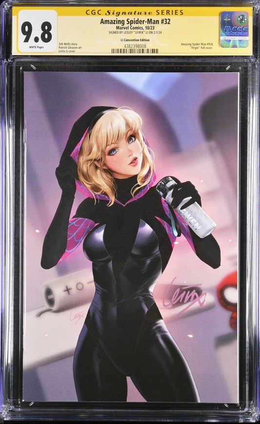 AMAZING SPIDER-MAN #32 - LEIRIX LI FOIL CONVENTION EDITION NYCC SIGNED CGC 9.8