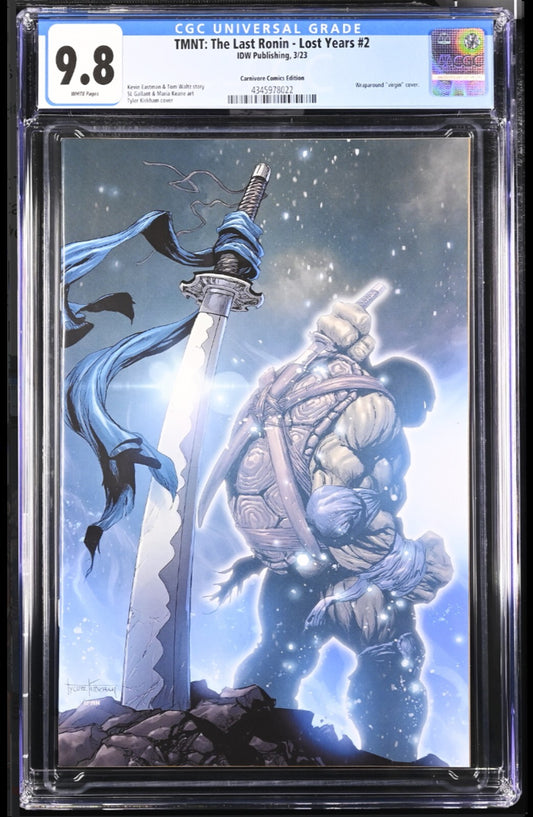 TMNT THE LAST RONIN LOST YEARS #2 - TYLER KIRKHAM VIRGIN VARIANT +COA CGC 9.8
