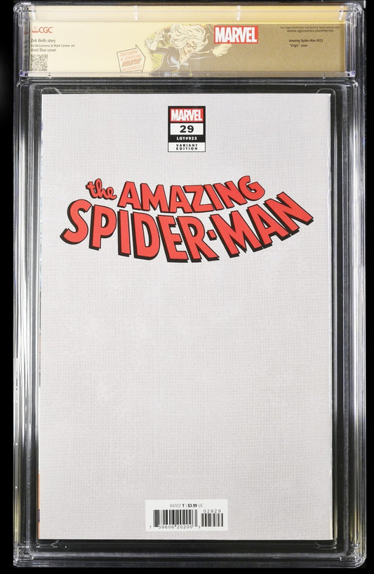 AMAZING SPIDER-MAN #29 - ARIEL DIAZ FOIL VIRGIN EDITION VARIANT SIGNED CGC 9.8