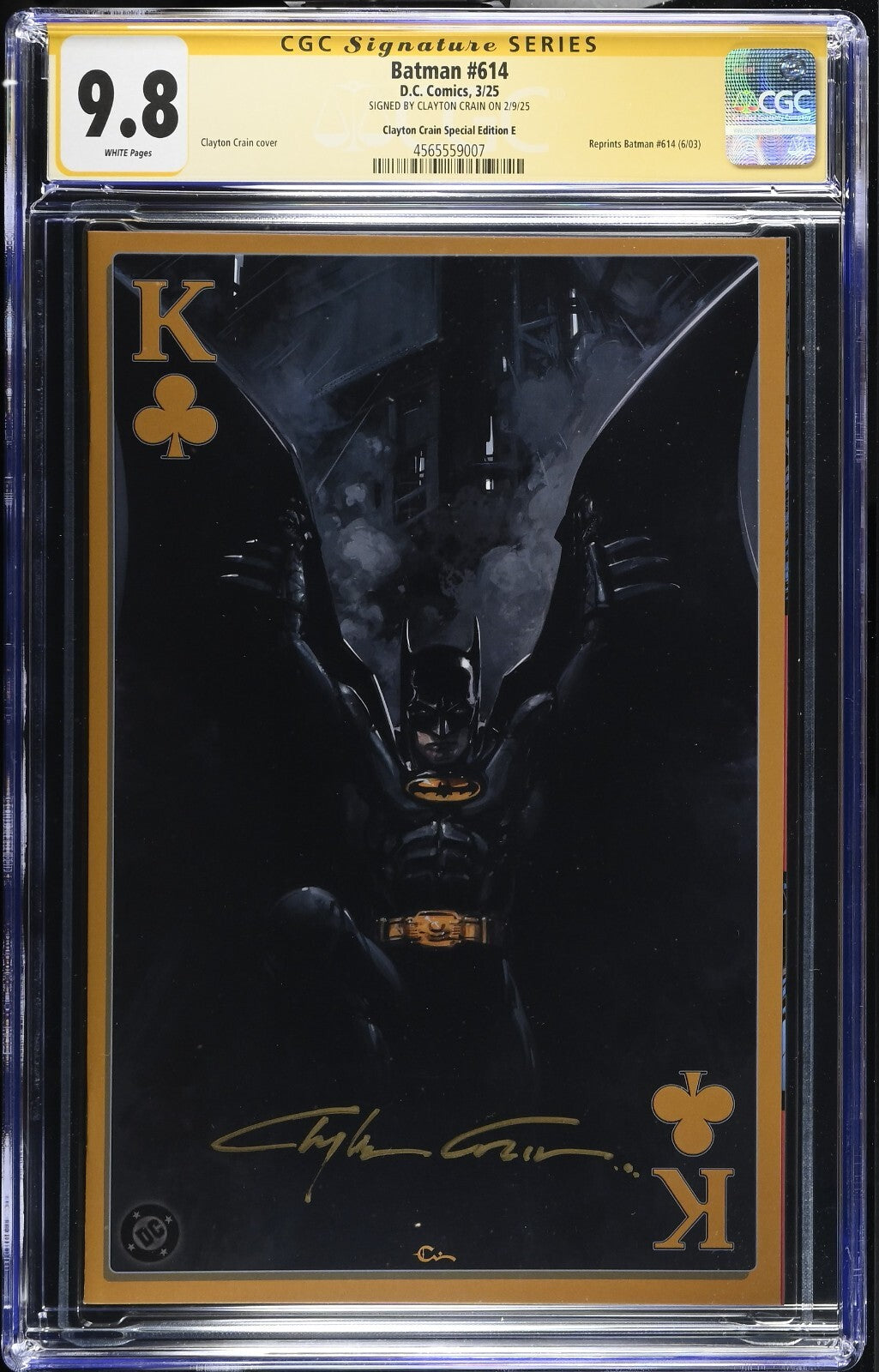 BATMAN #614 - CLAYTON CRAIN MEGACON 2025 EXCLUSIVE EDITION SIGNED CGC 9.8