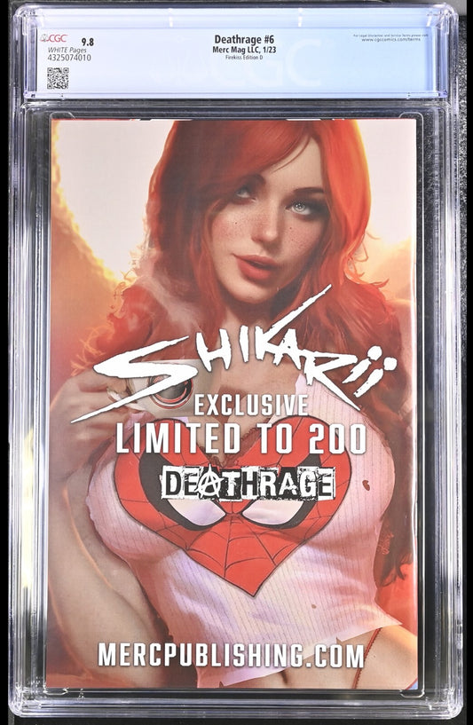 DEATHRAGE #6 - SHIKARII SHAMBU VIRGIN VARIANT FIREKISS EDITION D CGC 9.8