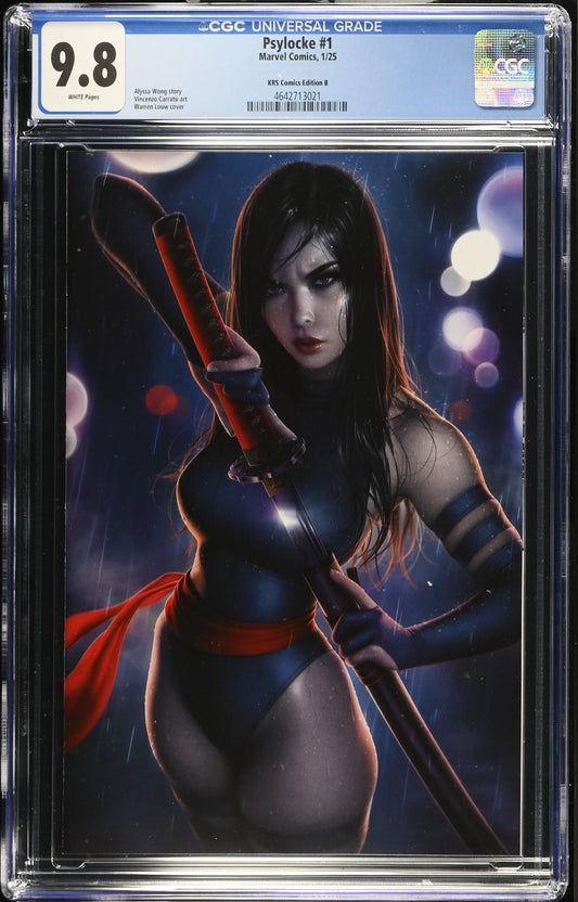 PSYLOCKE #1 - WARREN LOUW VIRGIN VARIANT EDITION CGC 9.8