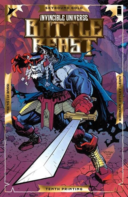 INVINCIBLE UNIVERSE BATTLE BEAST #1 - RYAN OTTLEY 10TH PTG CVR A EMBOSS/GOLD FOIL