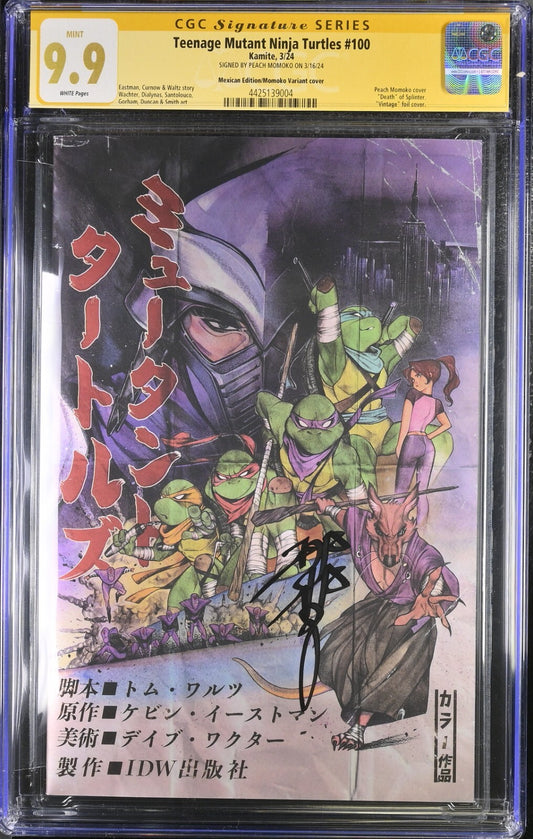 TEENAGE MUTANT NINJA TURTLES #100 - PEACH MOMOKO MEXICAN EDITION SIGNED CGC 9.8