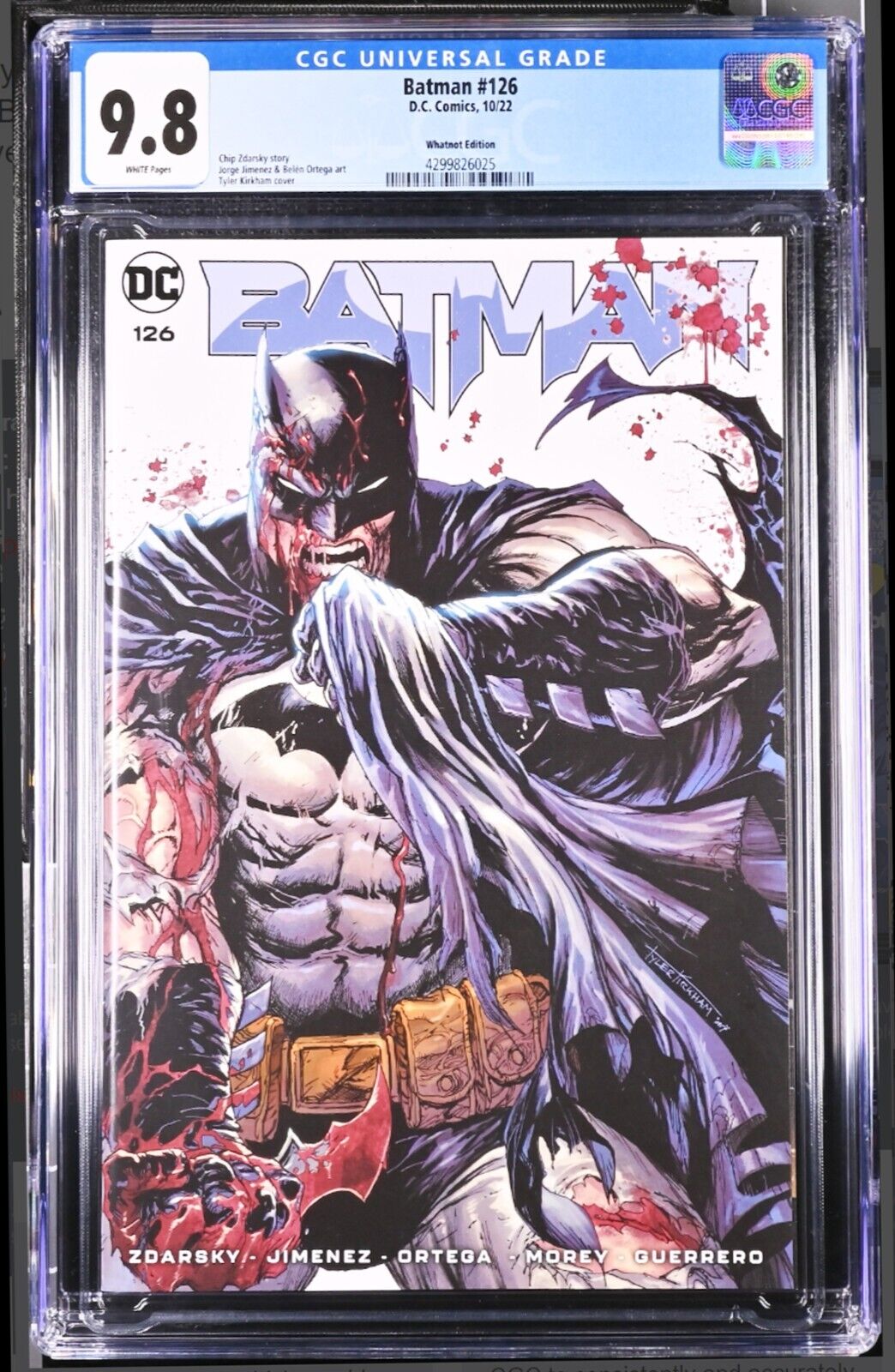 BATMAN #126 - TYLER KIRKHAM BATTLE DAMAGE TRADE VARIANT 🔑KEY DC CGC 9.8 NM/M