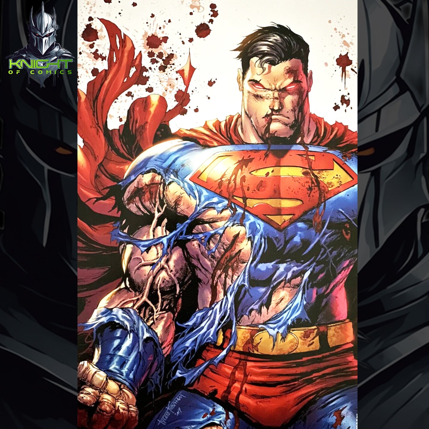 SUPERMAN #4 - TYLER KIRKHAM VIRGIN VARIANT BATTLE DAMAGE DC COMICS 2023 NM+