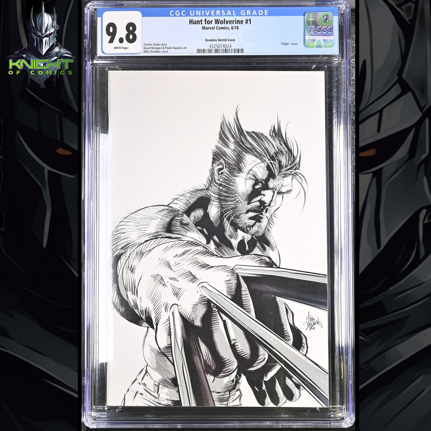 HUNT FOR WOLVERINE #1 - MIKE DEODATO SKETCH VIRGIN COVER 2018 CGC 9.8 NM/M