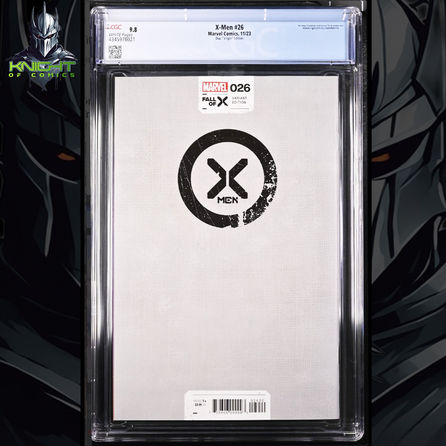 X-MEN #26 - ARIEL DIAZ VIRGIN VARIANT MARVEL COMICS 2023 EMMA FROST +COA CGC 9.8