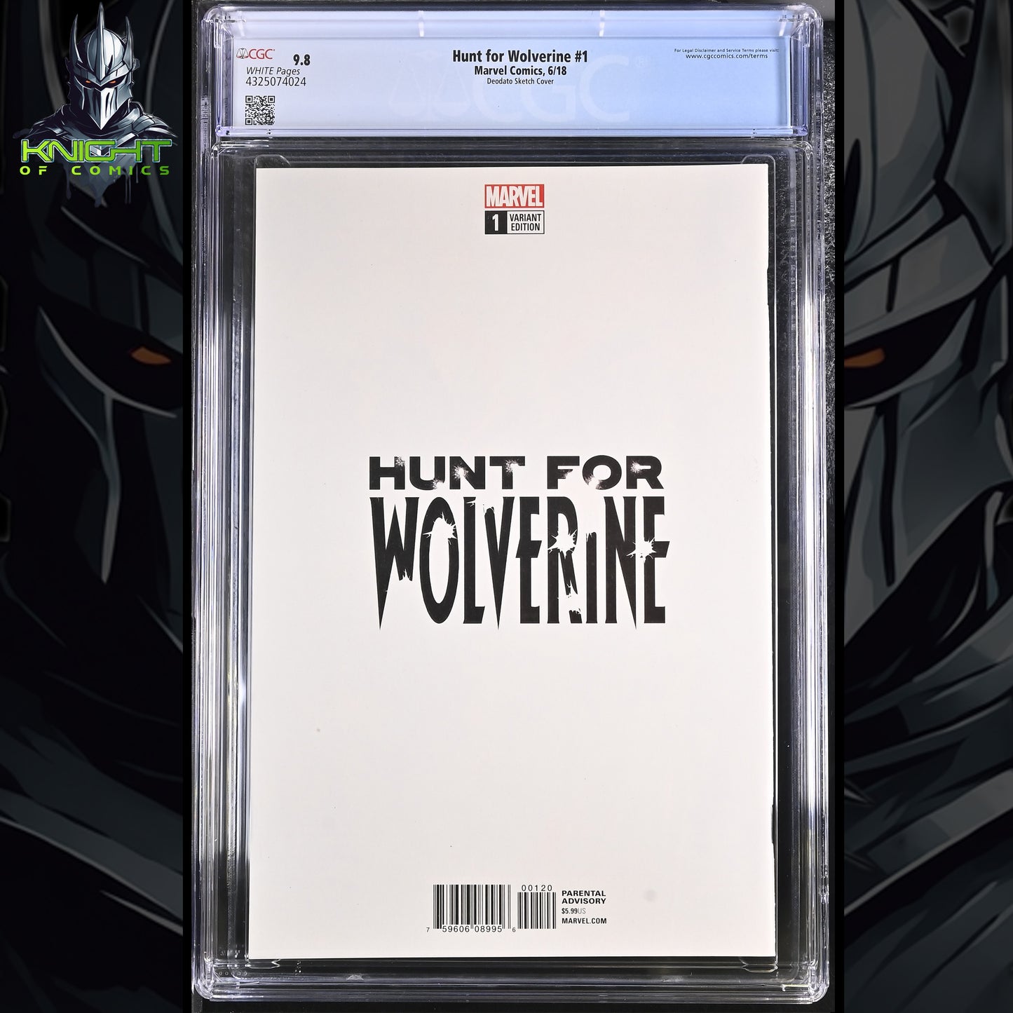 HUNT FOR WOLVERINE #1 - MIKE DEODATO SKETCH VIRGIN COVER 2018 CGC 9.8 NM/M