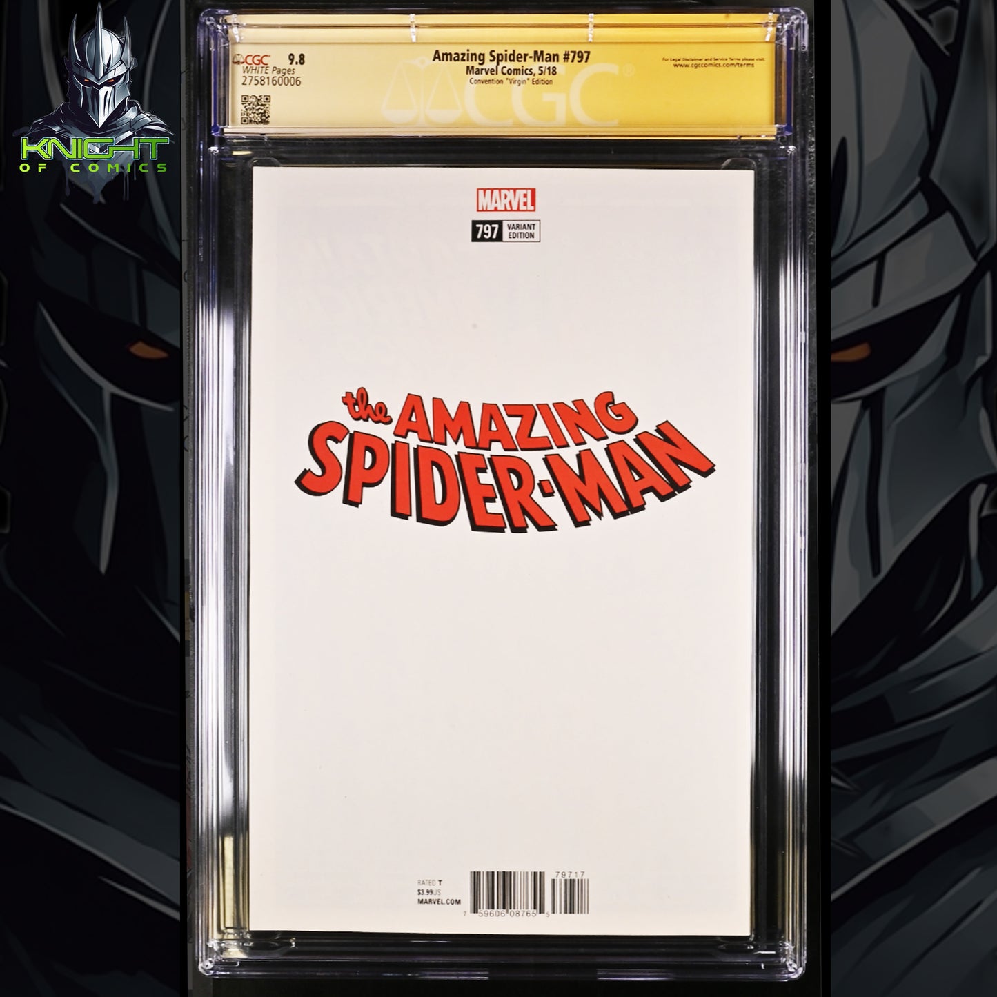 AMAZING SPIDER-MAN #797 - CONVENTION VIRGIN EDITION +SKETCH SIGNED 7X CGC SS 9.8