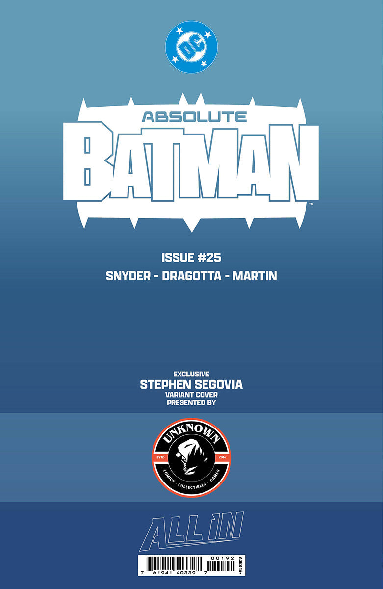 ABSOLUTE BATMAN #25 CONNECTING COVER A STEPHEN SEGOVIA EXCLUSIVE VAR (10/28/2026)
