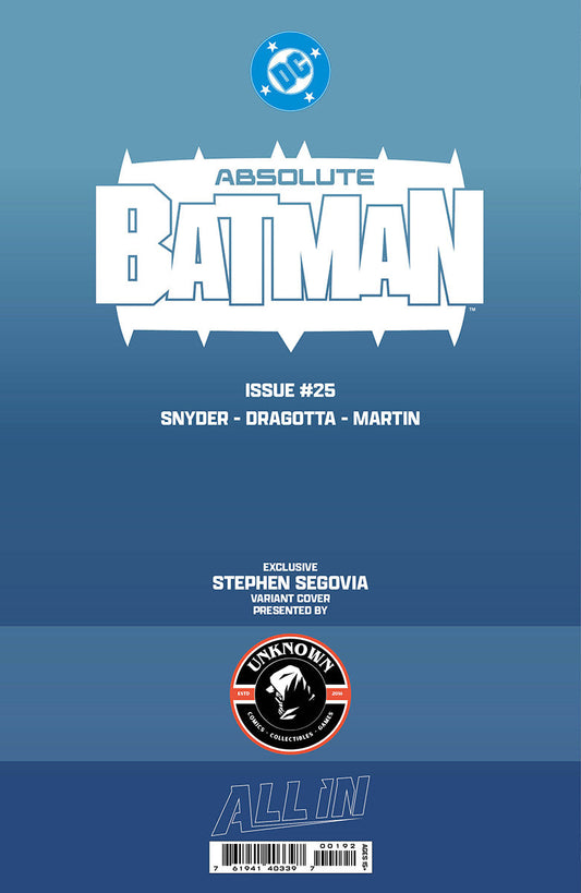 ABSOLUTE BATMAN #25 CONNECTING COVER A STEPHEN SEGOVIA EXCLUSIVE VAR (10/28/2026)