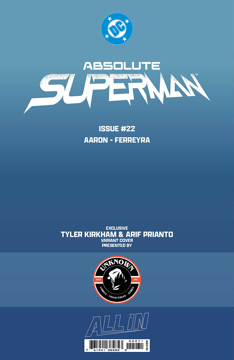 ABSOLUTE SUPERMAN #22 TYLER KIRKHAM BATTLE DAMAGED (08/05/2026)